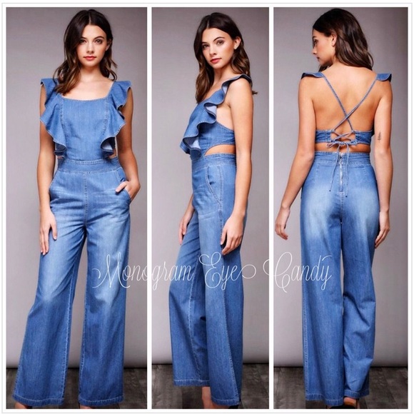 denim jumpsuit size 14